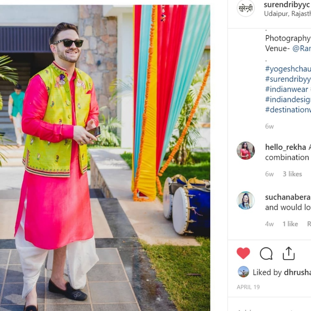 Kurta Pajama Jacket Set (M)